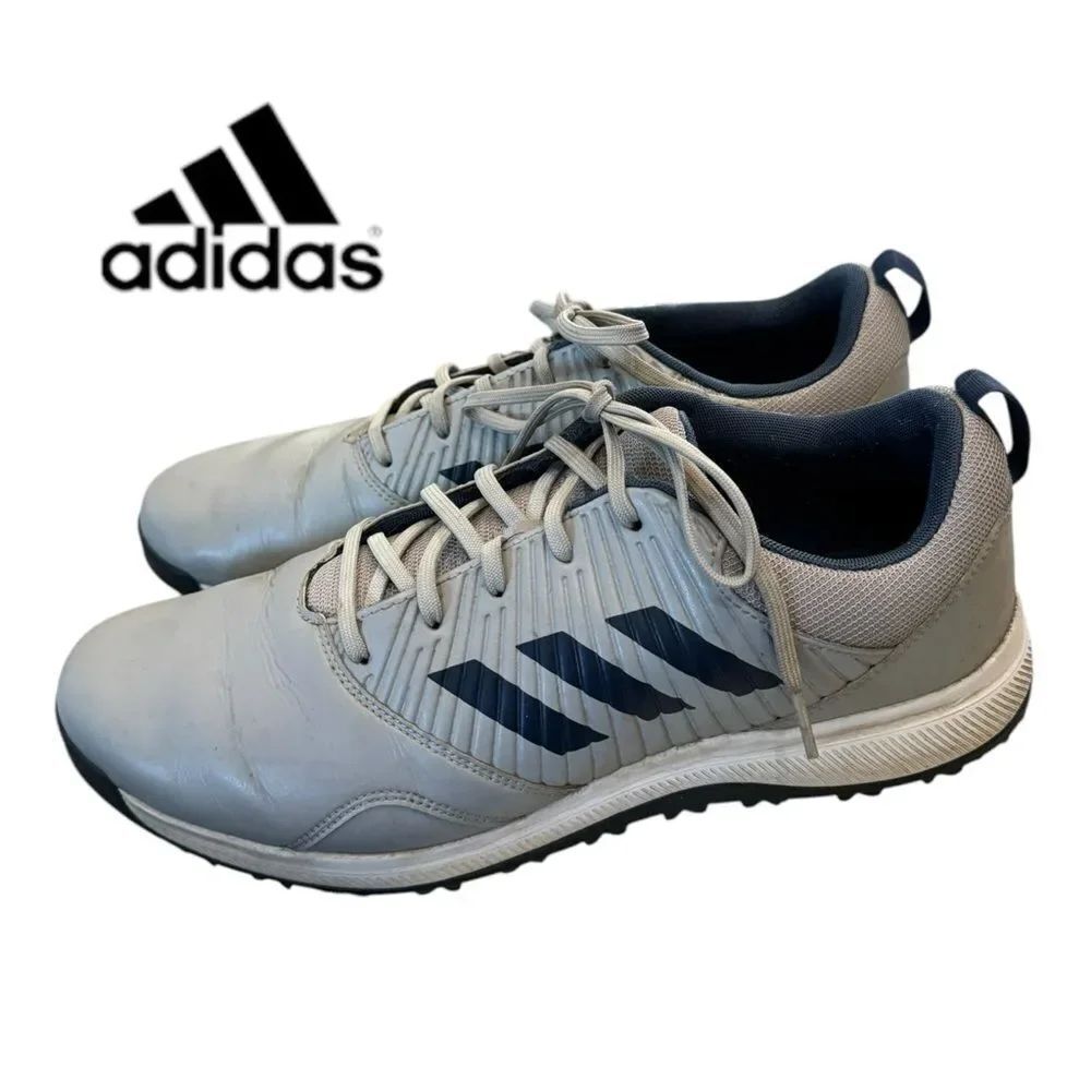 Adidas Men's CP Traxion EE9206 Grey Navy Spikeless Golf Shoes 13